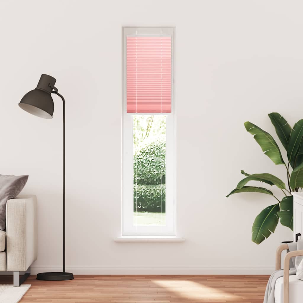 vidaXL Pleated Blind Pink 45x200 cm Fabric Width 44,4 cm Polyester