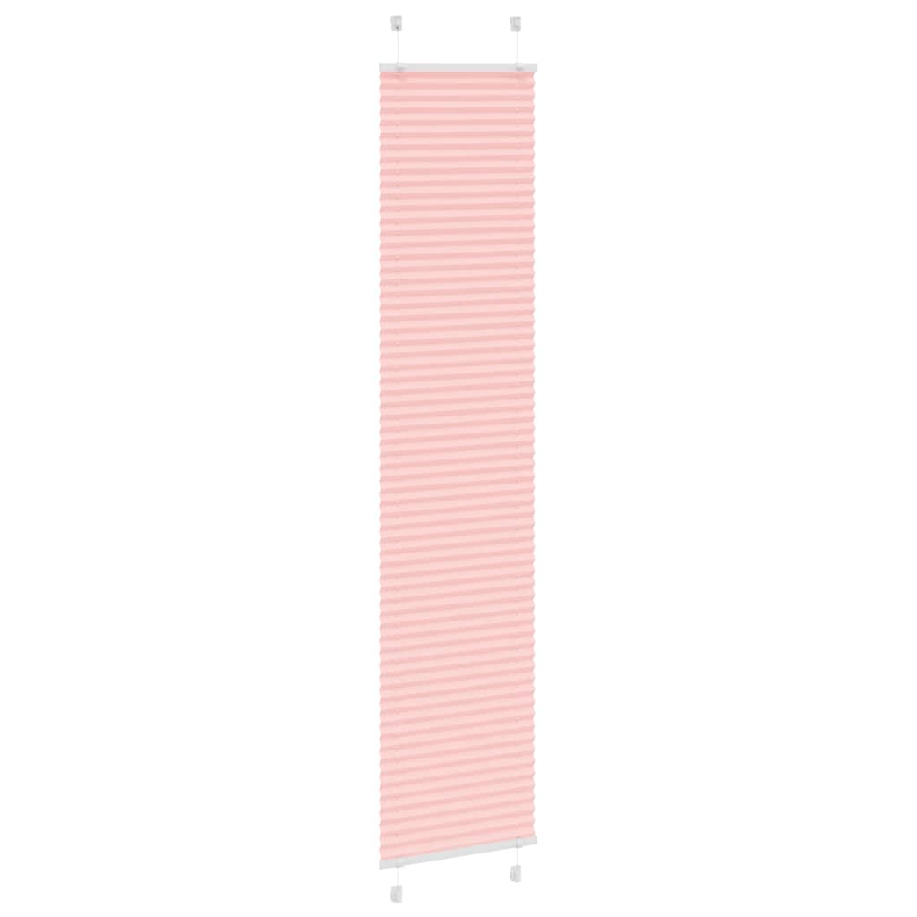 vidaXL Pleated Blind Pink 45x200 cm Fabric Width 44.4 cm Polyester