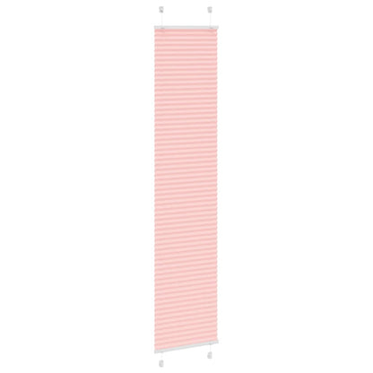 vidaXL Pleated Blind Pink 45x200 cm Fabric Width 44.4 cm Polyester