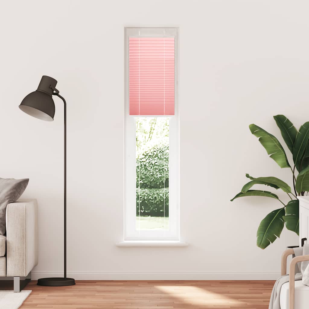 vidaXL Pleated Blind Pink 50x200 cm Fabric Width 49,4 cm Polyester