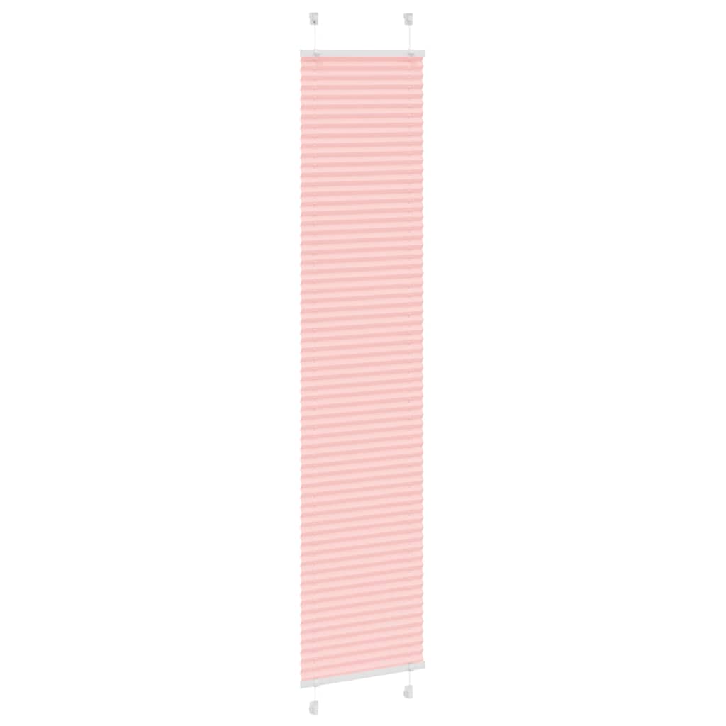 vidaXL Pleated Blind Pink 50x200 cm Fabric Width 49.4 cm Polyester