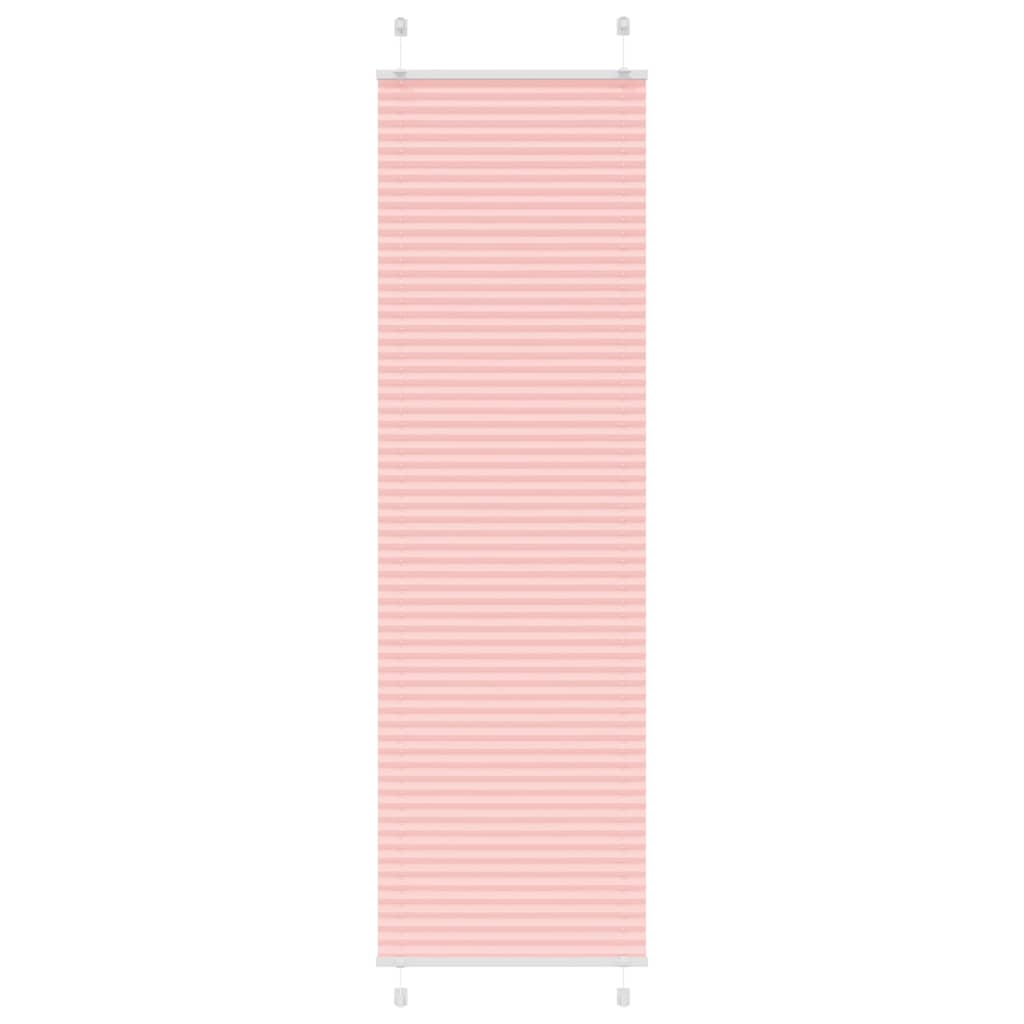 vidaXL Pleated Blind Pink 55x200 cm Fabric Width 54,4 cm Polyester