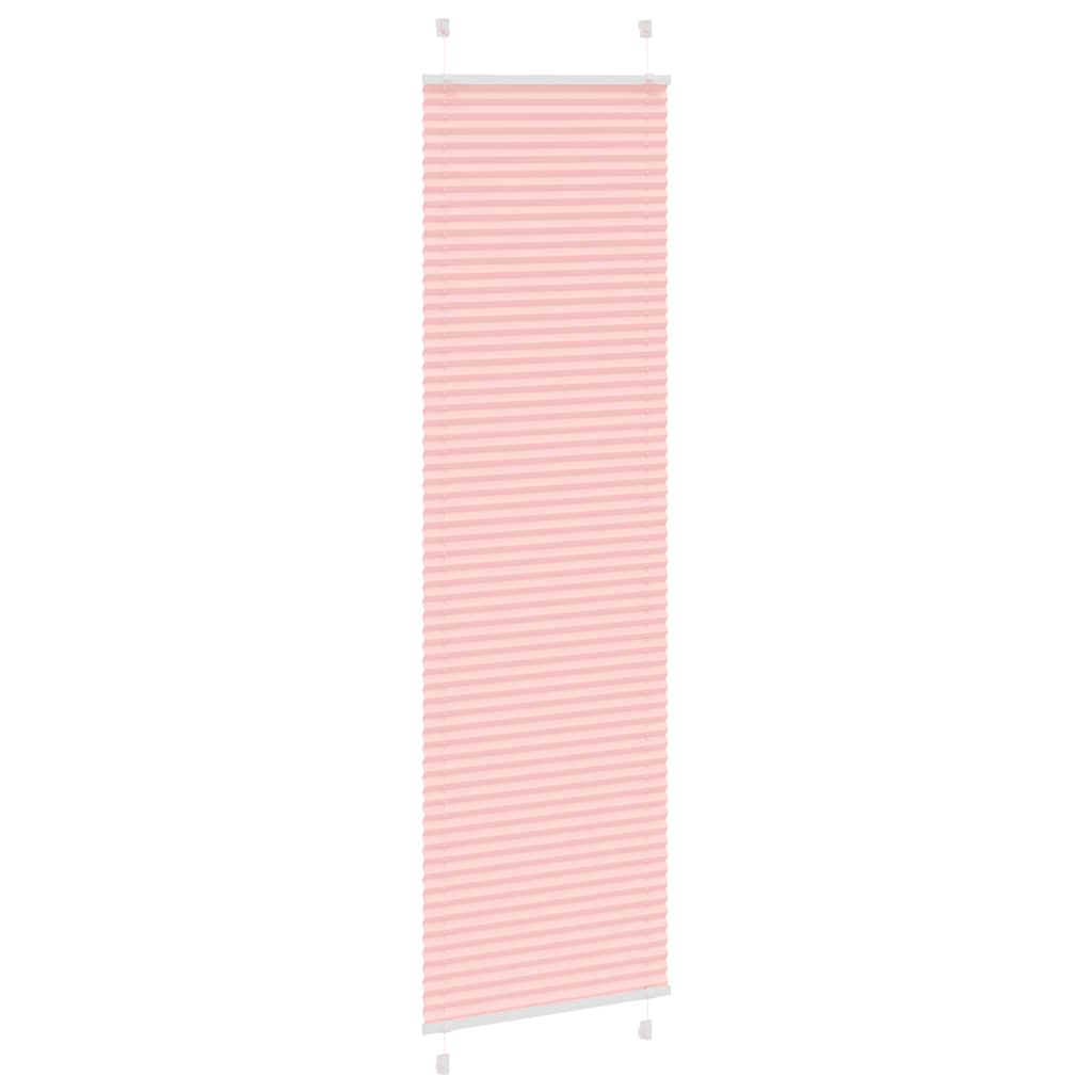 vidaXL Pleated Blind Pink 55x200 cm Fabric Width 54,4 cm Polyester