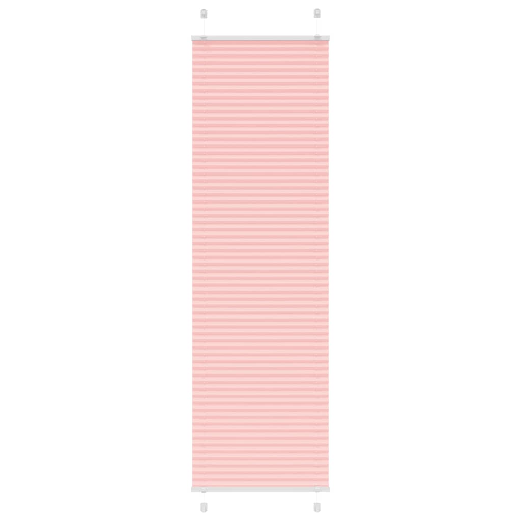 vidaXL Pleated Blind Pink 60x200 cm Fabric Width 59,4 cm Polyester