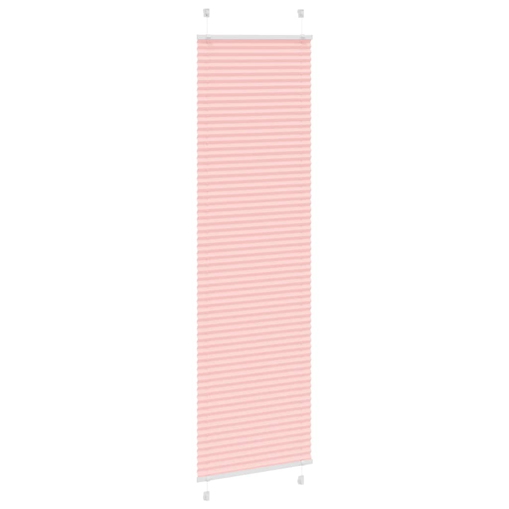 vidaXL Pleated Blind Pink 60x200 cm Fabric Width 59,4 cm Polyester