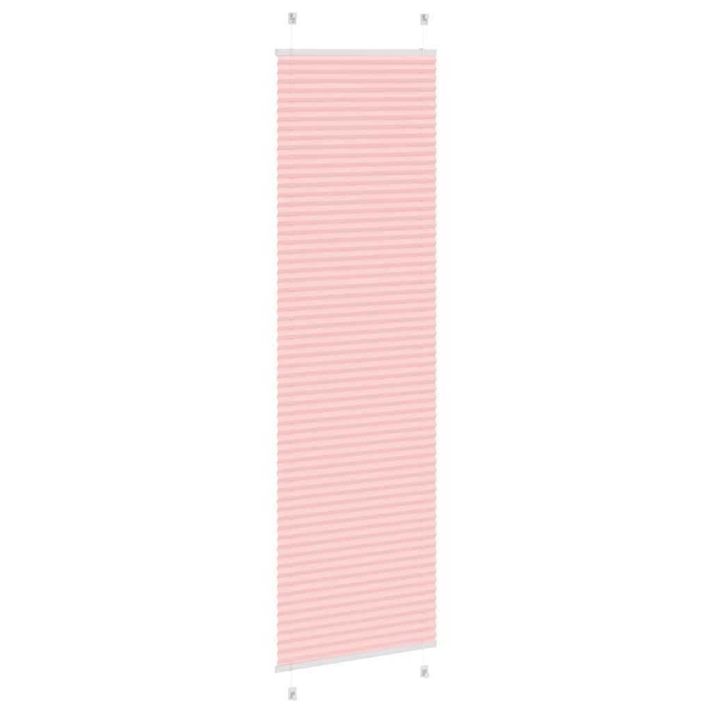 vidaXL Pleated Blind Pink 60x200 cm Fabric Width 59,4 cm Polyester