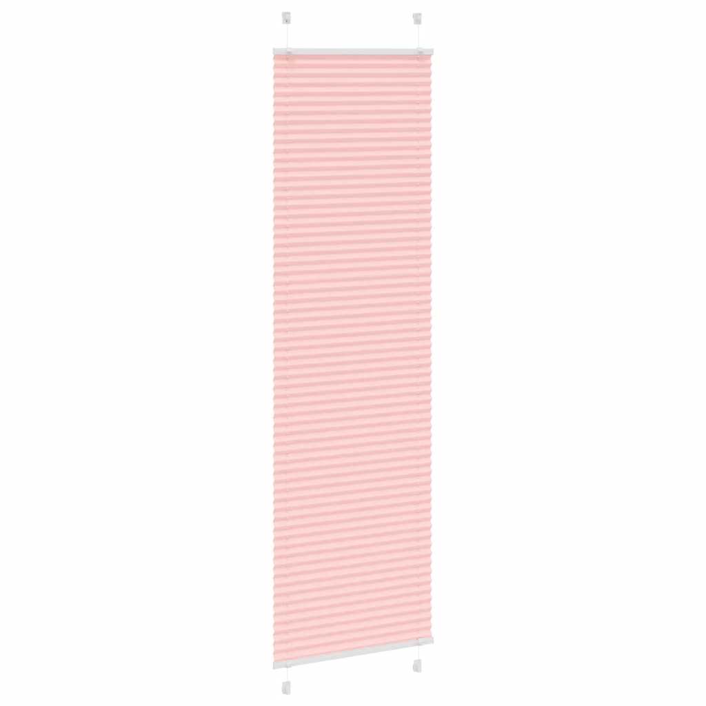 vidaXL Pleated Blind Pink 65x200 cm Fabric Width 64.4 cm Polyester