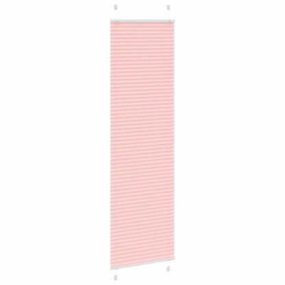 vidaXL Pleated Blind Pink 65x200 cm Fabric Width 64.4 cm Polyester