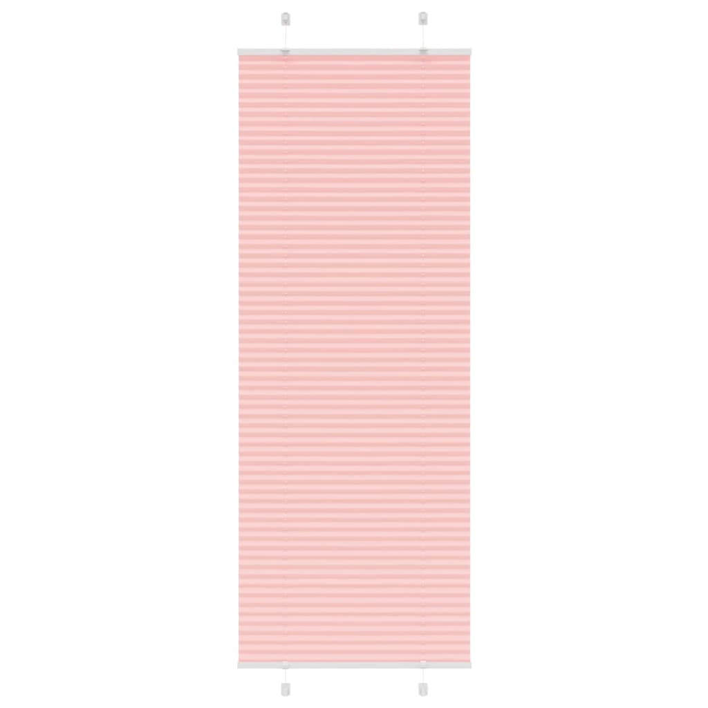vidaXL Pleated Blind Pink 70x200 cm Fabric Width 69,4 cm Polyester