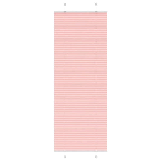 vidaXL Pleated Blind Pink 70x200 cm Fabric Width 69,4 cm Polyester