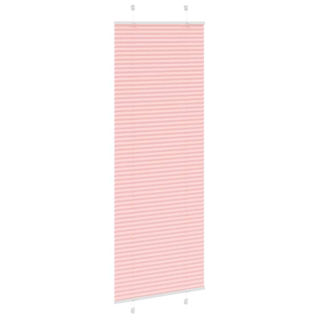vidaXL Pleated Blind Pink 70x200 cm Fabric Width 69,4 cm Polyester