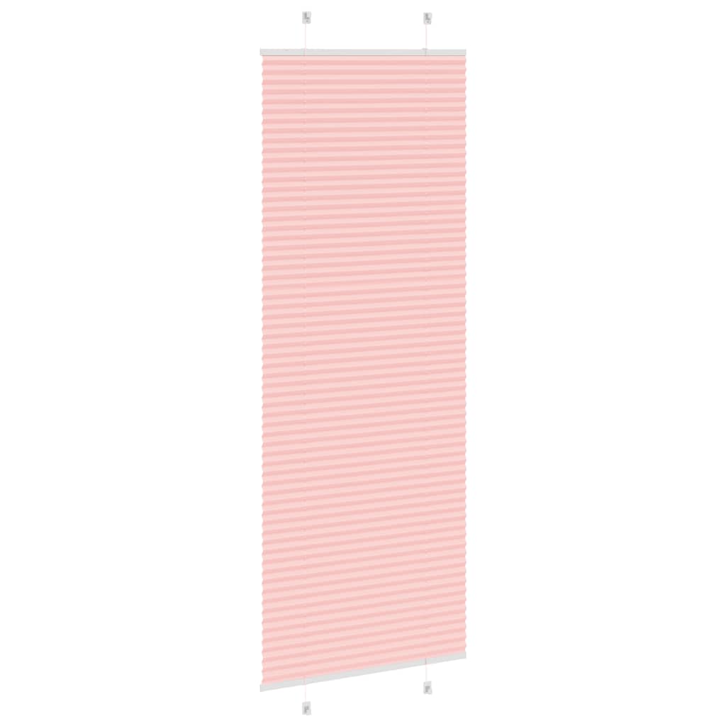 vidaXL Pleated Blind Pink 70x200 cm Fabric Width 69,4 cm Polyester