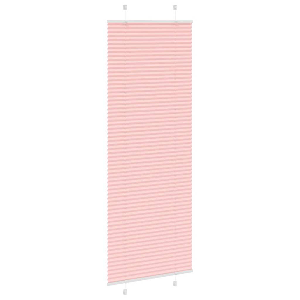 vidaXL Pleated Blind Pink 75x200 cm Fabric Width 74,4 cm Polyester