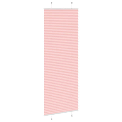 vidaXL Pleated Blind Pink 75x200 cm Fabric Width 74,4 cm Polyester