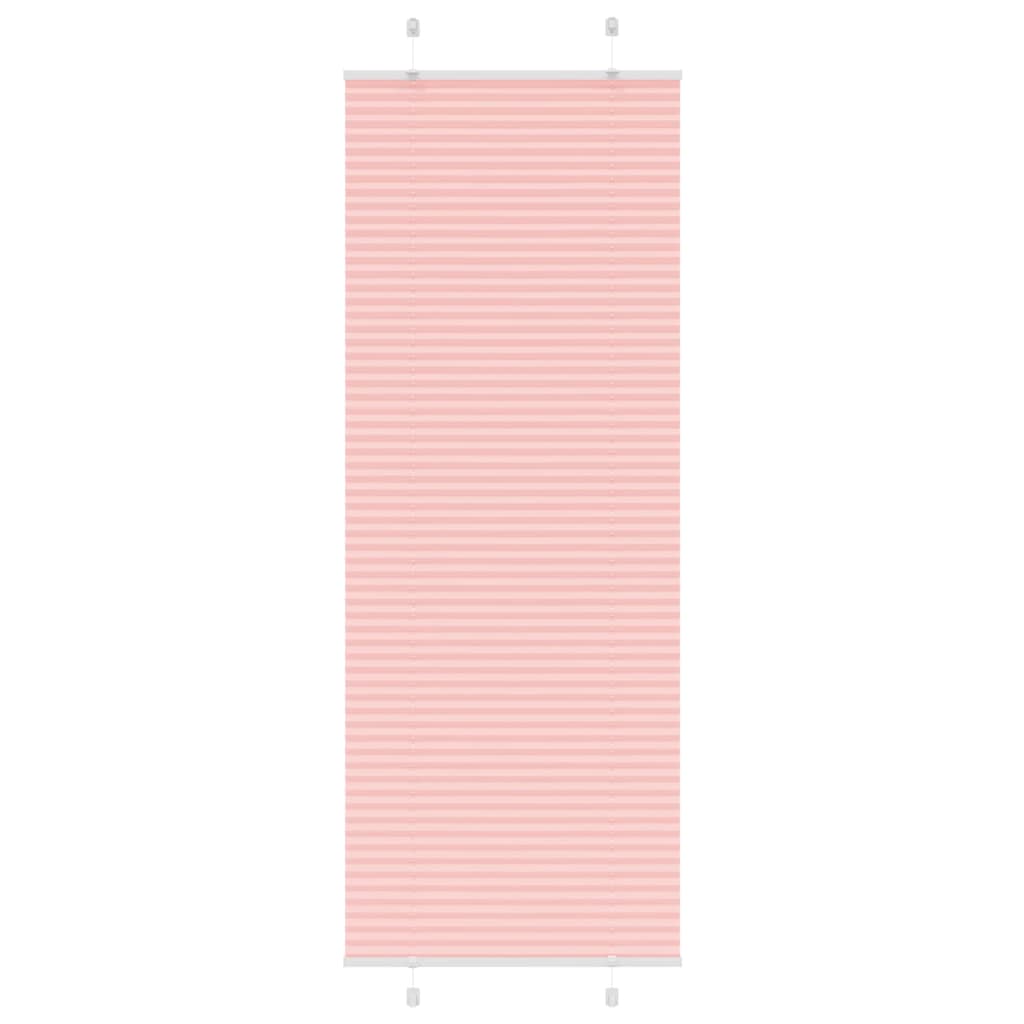 vidaXL Pleated Blind Pink 80x200 cm Fabric Width 79,4 cm Polyester
