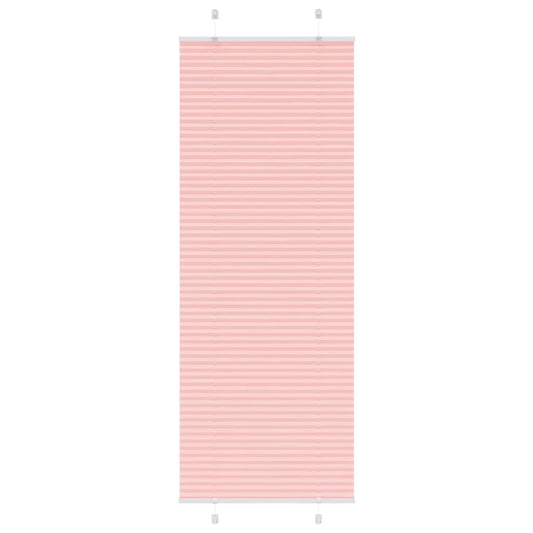 vidaXL Pleated Blind Pink 80x200 cm Fabric Width 79,4 cm Polyester
