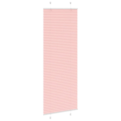 vidaXL Pleated Blind Pink 80x200 cm Fabric Width 79.4 cm Polyester