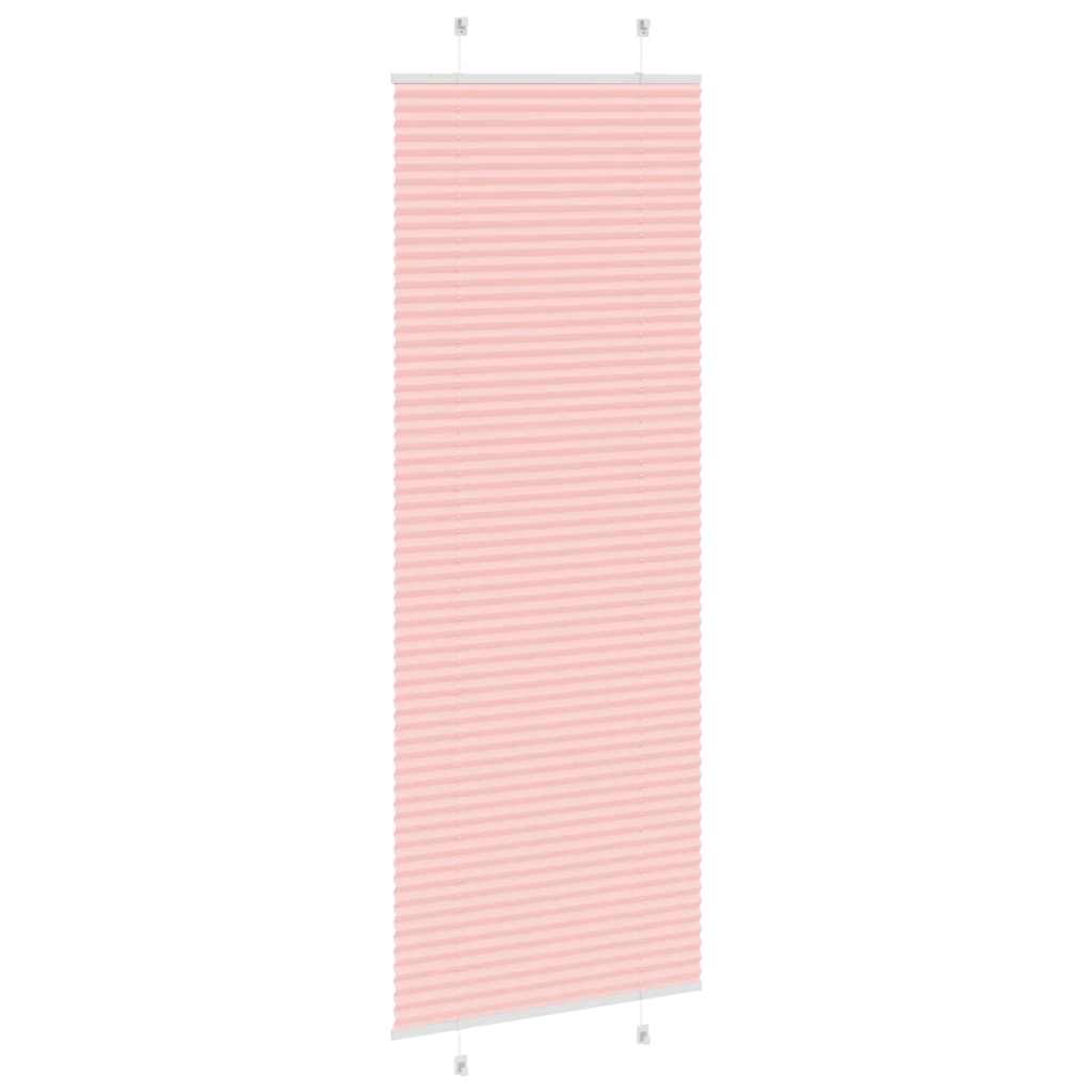 vidaXL Pleated Blind Pink 80x200 cm Fabric Width 79.4 cm Polyester