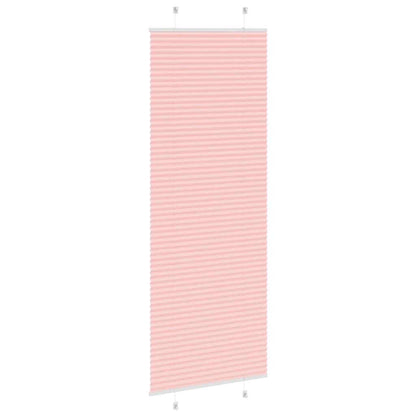 vidaXL Pleated Blind Pink 80x200 cm Fabric Width 79.4 cm Polyester