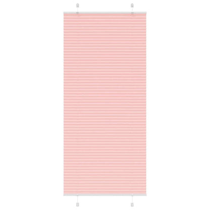 vidaXL Pleated Blind Pink 85x200 cm Fabric Width 84.4 cm Polyester