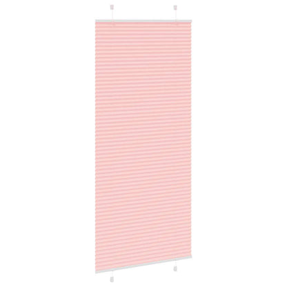 vidaXL Pleated Blind Pink 85x200 cm Fabric Width 84.4 cm Polyester
