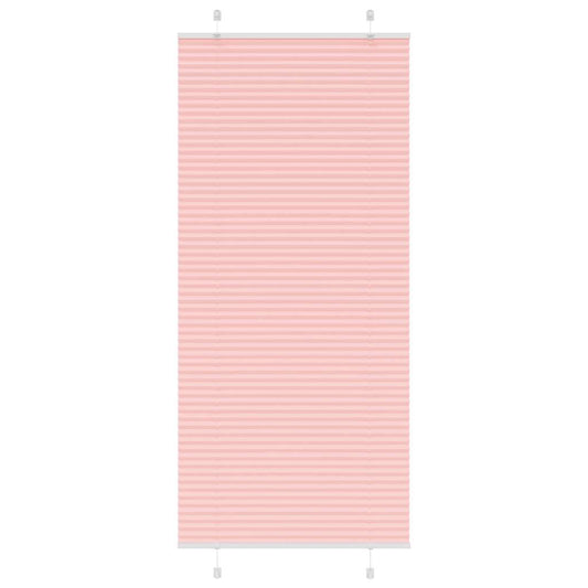 vidaXL Pleated Blind Pink 95x200 cm Fabric Width 94,4 cm Polyester