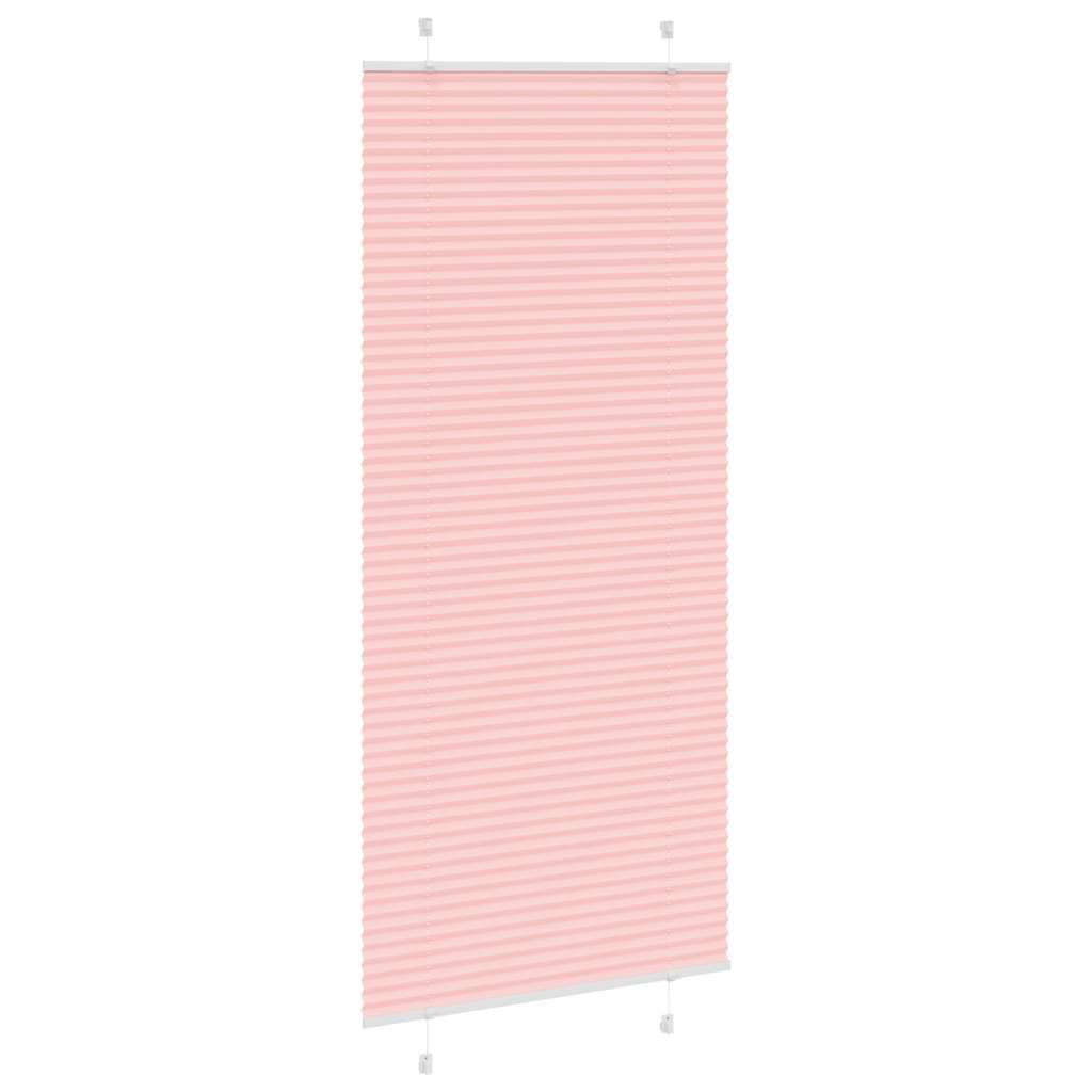 vidaXL Pleated Blind Pink 100x200 cm Fabric Width 99.4 cm Polyester