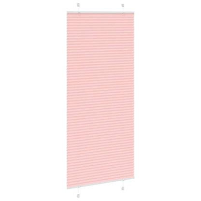 vidaXL Pleated Blind Pink 100x200 cm Fabric Width 99.4 cm Polyester