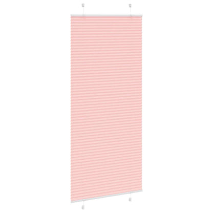 vidaXL Pleated Blind Pink 100x200 cm Fabric Width 99,4 cm Polyester