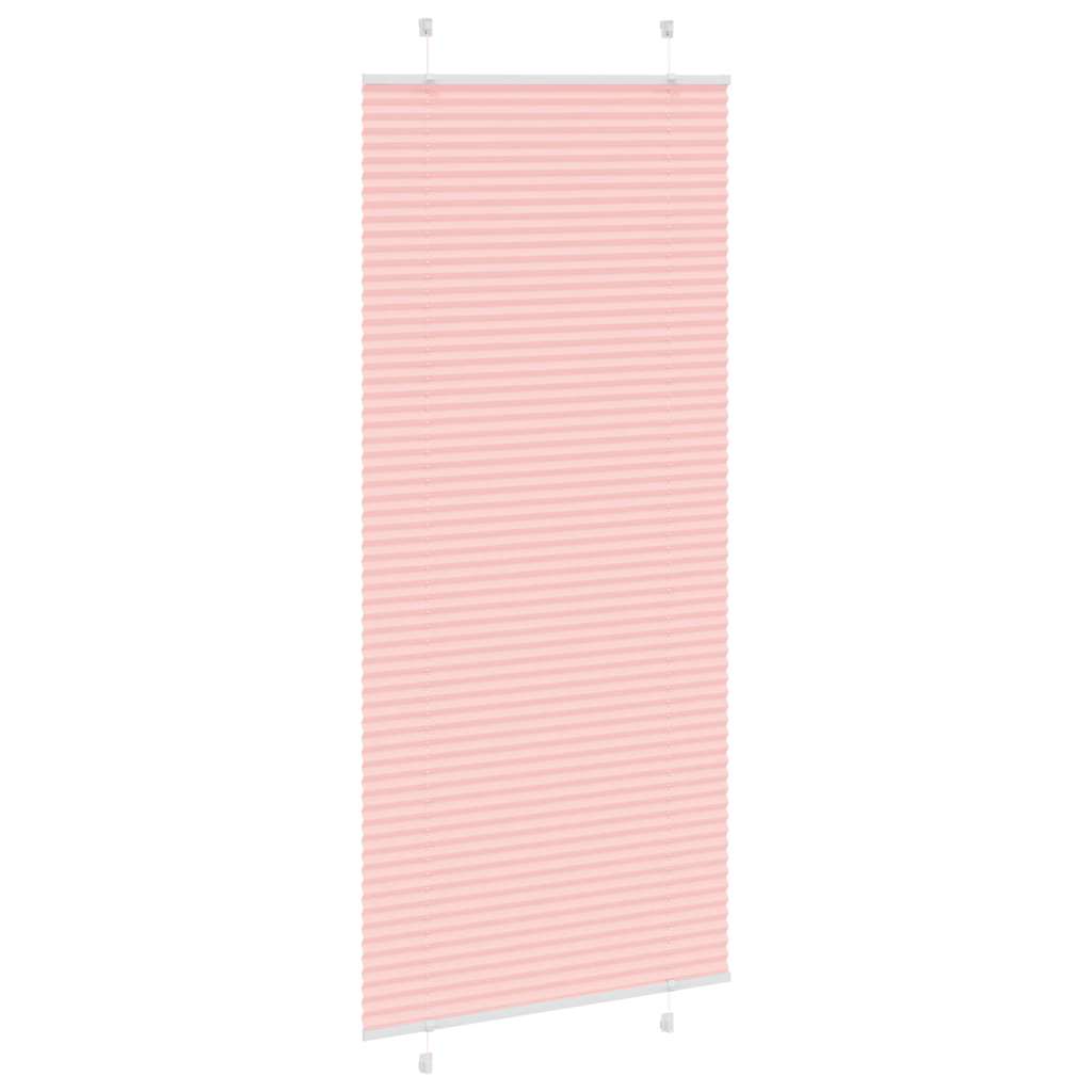 vidaXL Pleated Blind Pink 100x200 cm Fabric Width 99.4 cm Polyester