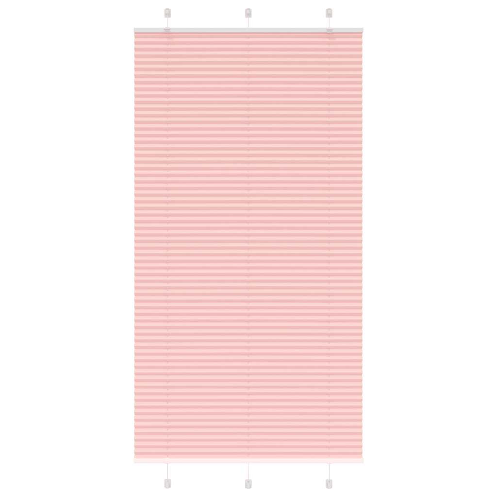 vidaXL Pleated Blind Pink 105x200 cm Fabric Width 104,4 cm Polyester