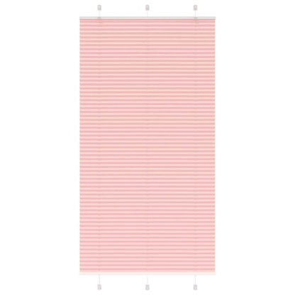 vidaXL Pleated Blind Pink 105x200 cm Fabric Width 104,4 cm Polyester