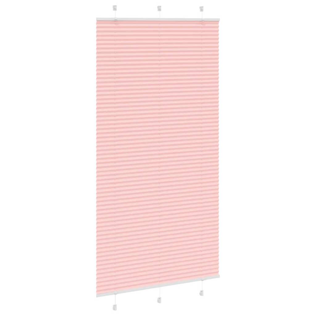 vidaXL Pleated Blind Pink 105x200 cm Fabric Width 104,4 cm Polyester