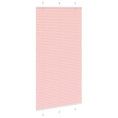 vidaXL Pleated Blind Pink 105x200 cm Fabric Width 104,4 cm Polyester