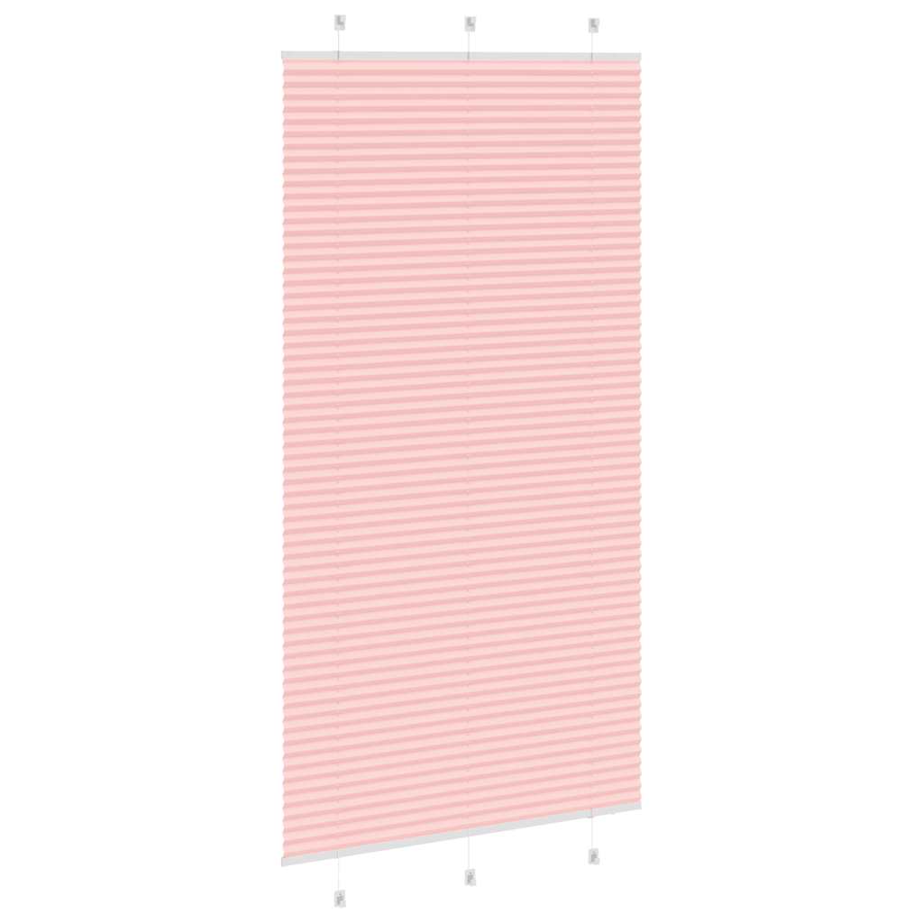 vidaXL Pleated Blind Pink 105x200 cm Fabric Width 104,4 cm Polyester