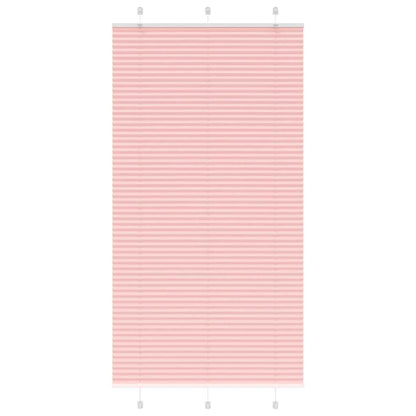 vidaXL Pleated Blind Pink 110x200 cm Fabric Width 109.4 cm Polyester
