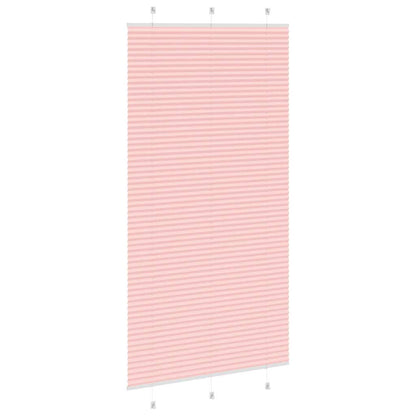 vidaXL Pleated Blind Pink 110x200 cm Fabric Width 109.4 cm Polyester