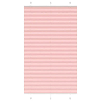 vidaXL Pleated Blind Pink 115x200 cm Fabric Width 114.4 cm Polyester