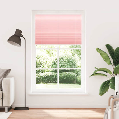 vidaXL Pleated Blind Pink 115x200 cm Fabric Width 114.4 cm Polyester