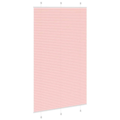 vidaXL Pleated Blind Pink 115x200 cm Fabric Width 114,4 cm Polyester