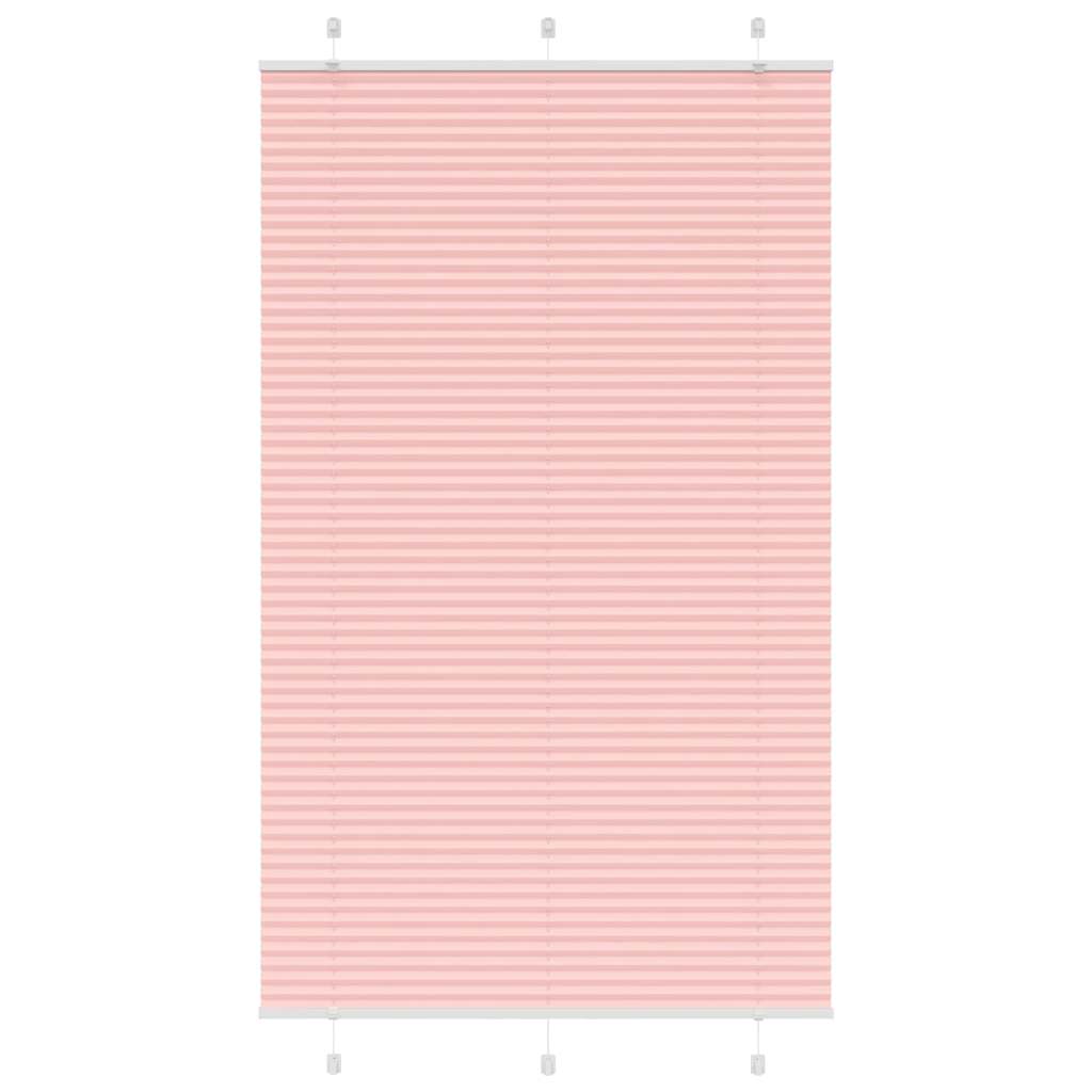vidaXL Pleated Blind Pink 120x200 cm Fabric Width 119.4 cm Polyester
