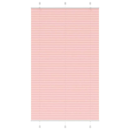 vidaXL Pleated Blind Pink 120x200 cm Fabric Width 119.4 cm Polyester