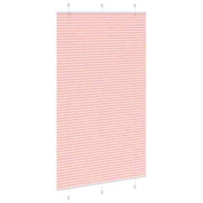 vidaXL Pleated Blind Pink 120x200 cm Fabric Width 119.4 cm Polyester
