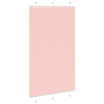 vidaXL Pleated Blind Pink 120x200 cm Fabric Width 119.4 cm Polyester