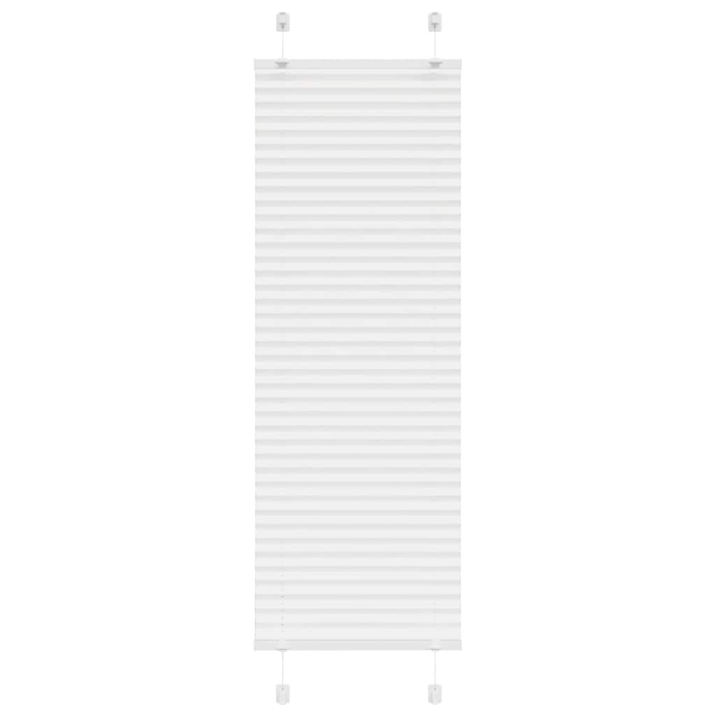 vidaXL Pleated Blind White 40x100 cm Fabric Width 39.4 cm Polyester