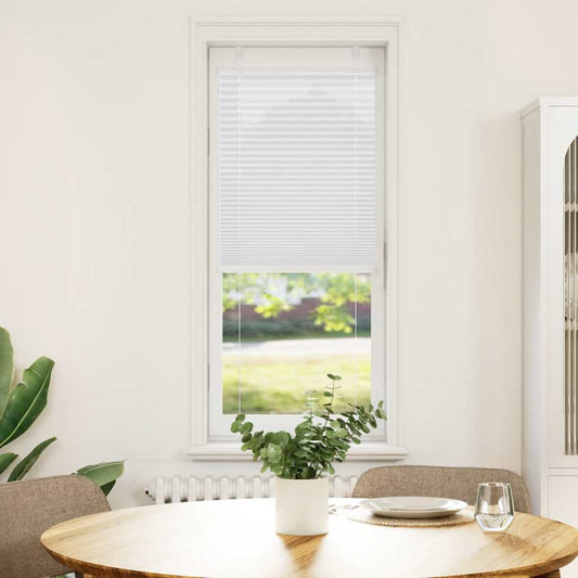 vidaXL Pleated Blind White 40x100 cm Fabric Width 39.4 cm Polyester