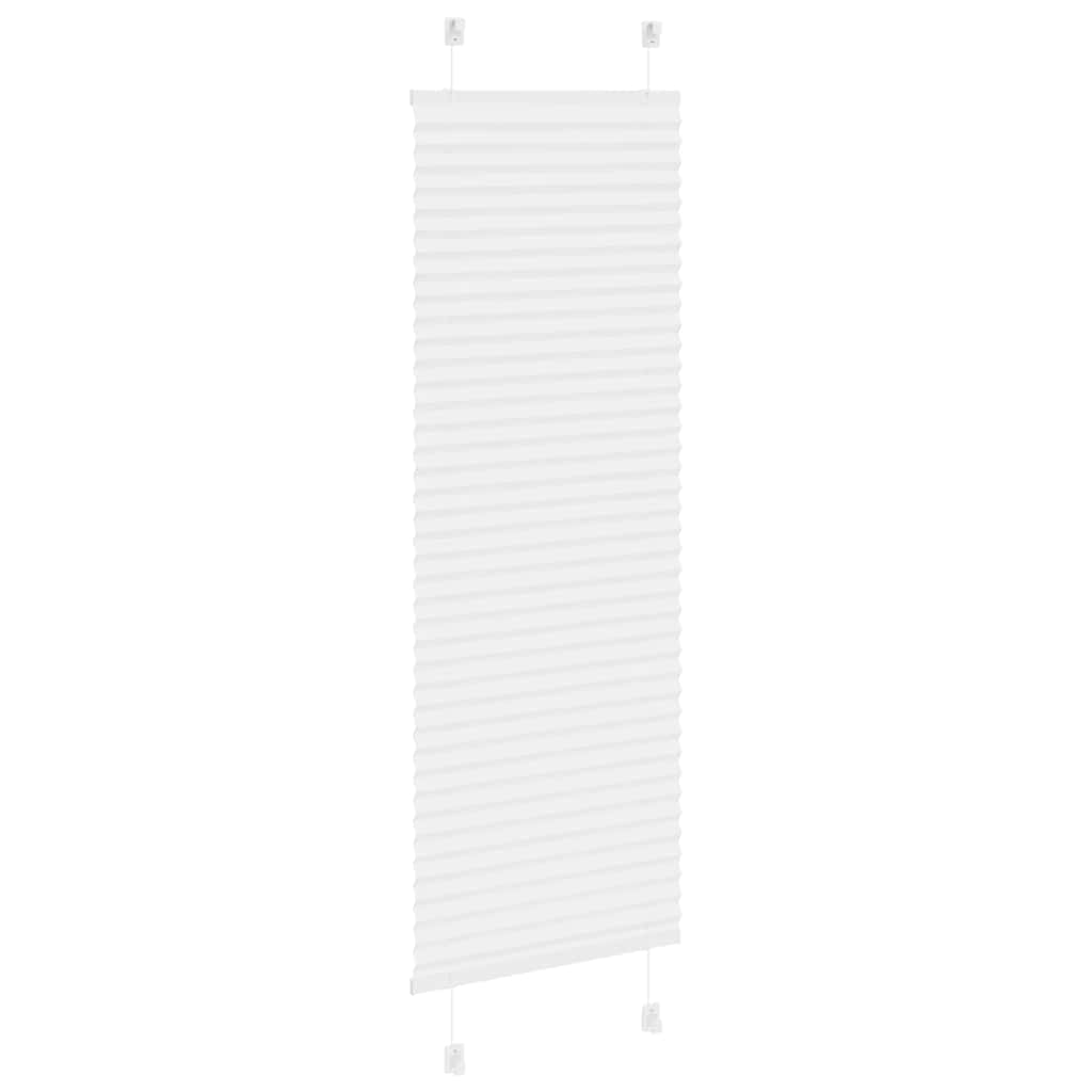 vidaXL Pleated Blind White 40x100 cm Fabric Width 39.4 cm Polyester