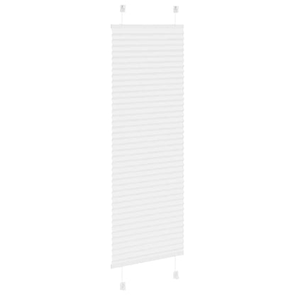 vidaXL Pleated Blind White 40x100 cm Fabric Width 39.4 cm Polyester