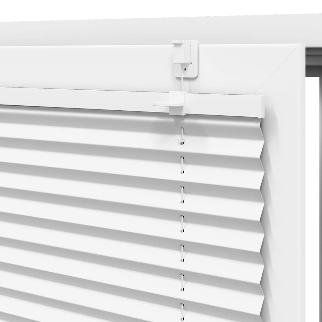 vidaXL Pleated Blind White 40x100 cm Fabric Width 39.4 cm Polyester