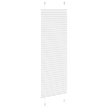 vidaXL Pleated Blind White 50x100 cm Fabric Width 49.4 cm Polyester